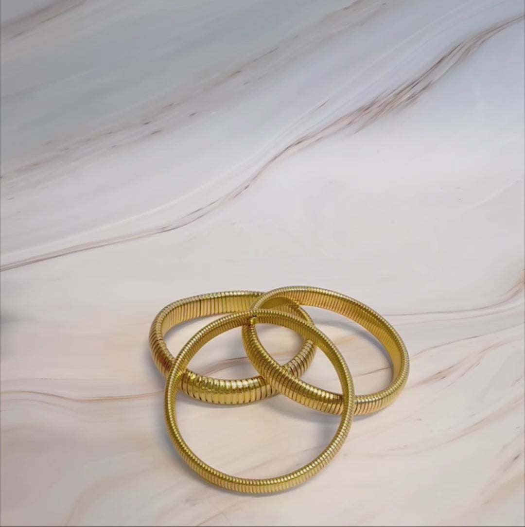 Golden Spring Soft Bangle Bracelet